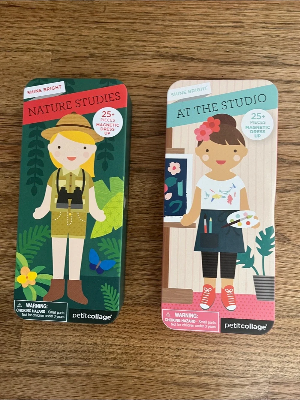 Petit Collage Magnetic Dress-Up Tin Set — Nature Studies & At The Studio